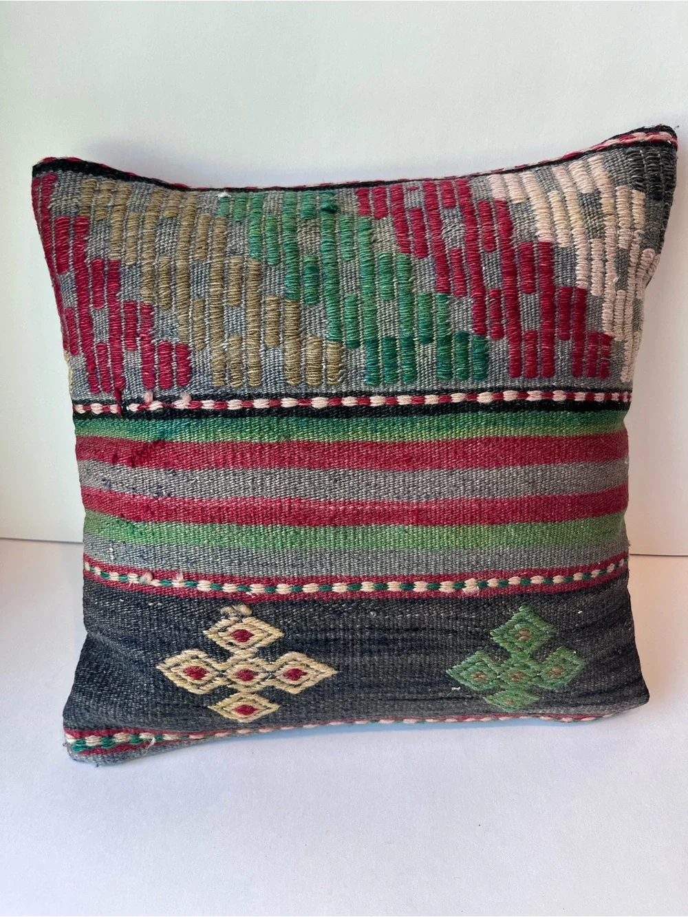 Kilim Wool Turkish Accent Pillow Set of 2